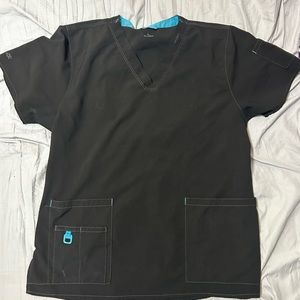 Black Carhartt Scrub Top. Size L